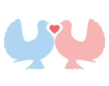 Love Doves Stock Illustration