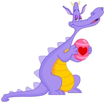 In love dragon Easter Stock Illustration