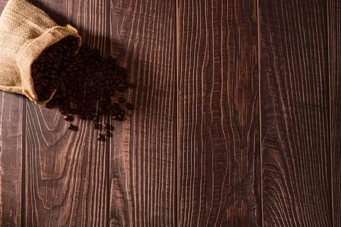 Love drinking coffee, coffee beans on the table Stock Photos
