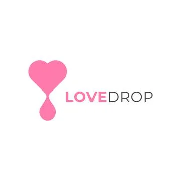 Love drop logo Stock Illustration
