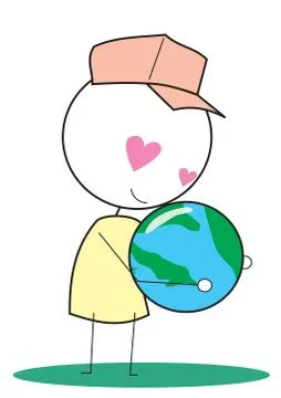 Love earth Illustrazione stock