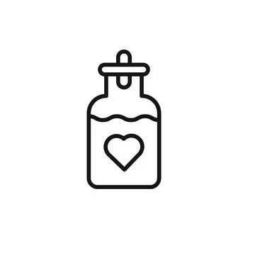 Love Elixir icon logo sign vector outline Stock Illustration