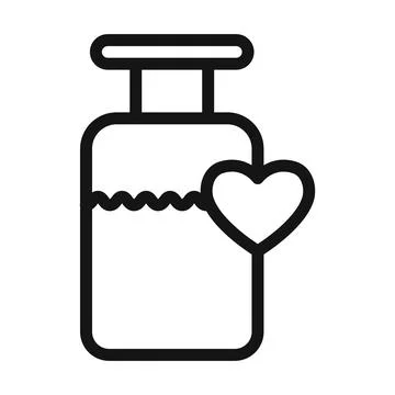 Love Elixir icon mark in filled style Stock Illustration