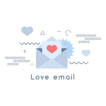 Love email icon vector illustration Stock Illustration