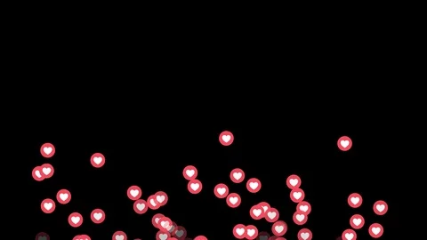 Love emoticon from bottom Stock Footage 87697502