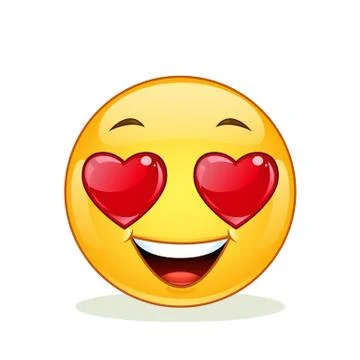 In love emoticon Ilustração Stock