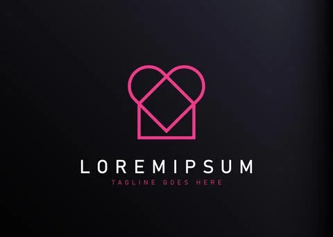 Love envelope logo design. Vector illustration of love letter. Modern logo de Illustration