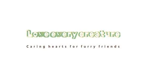 LOVE EVERY CREATURE masked text design featuring dynamic starburst texture patte Stock Illustration