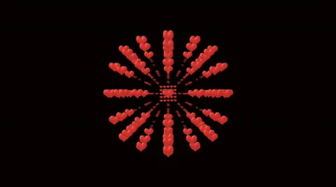 LOve Explosion Stock Footage 617140