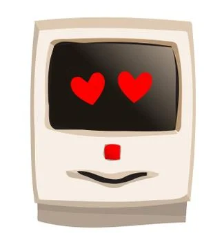Love Face Beige Computer Stock Illustration