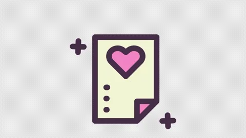 Love File Animated Icon Stock Footage 289693745