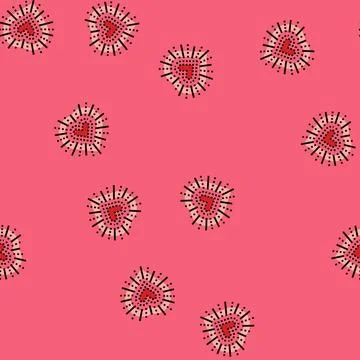Love fireworks vector seamless pattern Stock Illustration