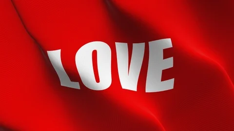 Love flag loop waving on wind. Stock Footage 119228163