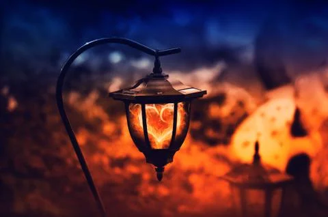 Love the flame in the old ceiling Stock Photos