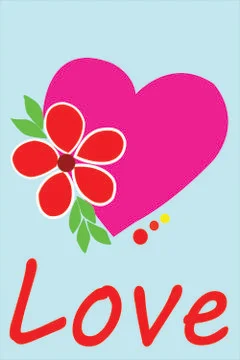 Love with flower Stock Illustration