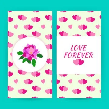Love forever flyer template Illustration