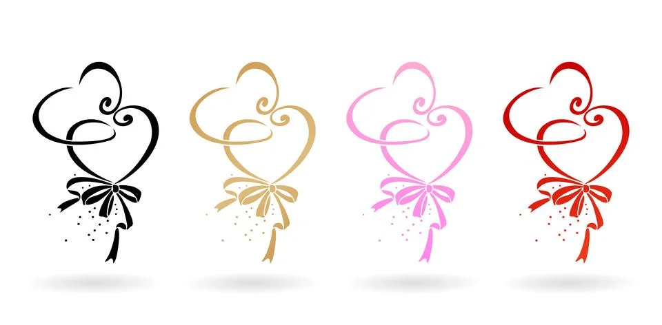 Love four element Stock Illustration