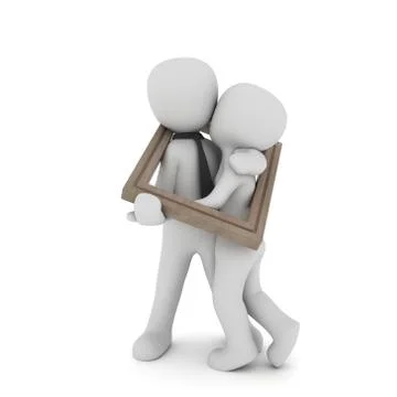 Love in the frame Illustrazione stock