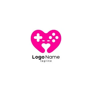 Love game logo design vector 스톡 일러스트