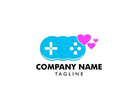 Love Game Logo Template Design Vector Stock Illustration