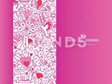 Love garden horizontal pattern background Stock Illustration