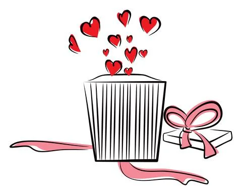 Love gift Illustrazione stock