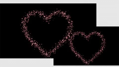 Love Glitter heart shape light glow loop streaks effect motion graphics vid.. Stock-Footage 254428422