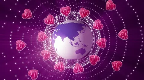 Love on globe Stock Footage 20565821