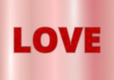Love on a gold background Stock Illustration