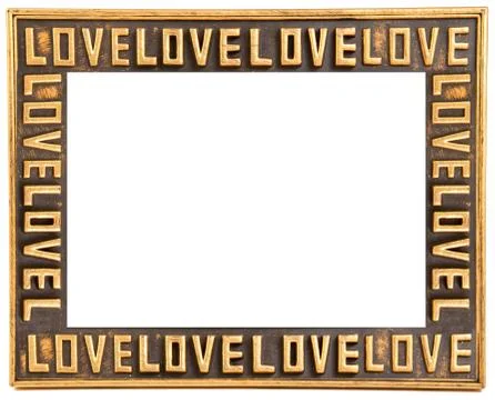 Love gold frame Stock Illustration
