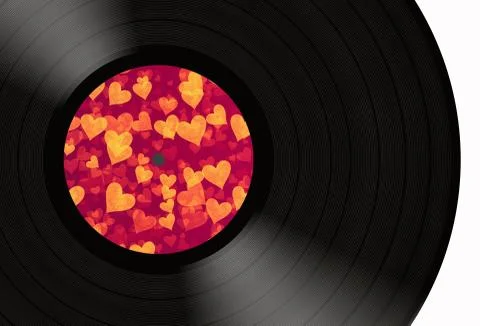 Love gramophone record Stock Illustration