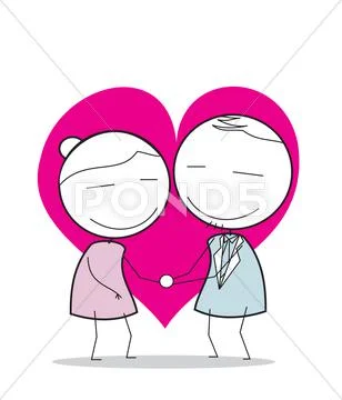 Love Grandmother And Father Stock Illustration