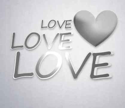 Love grey Stock Illustration
