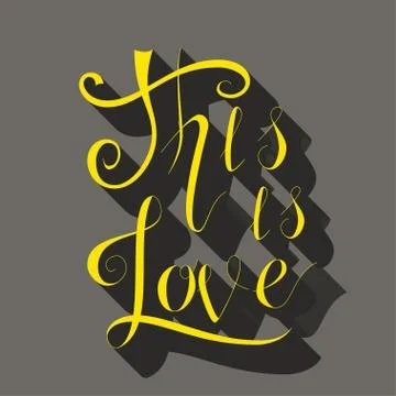 This is love grey Stock Illustration
