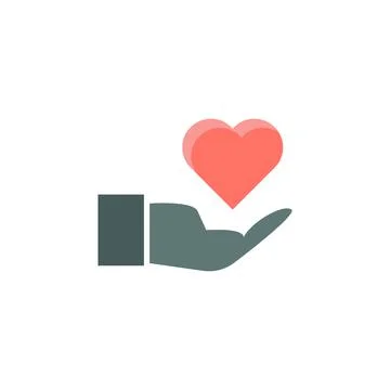 Love Hand Conceptual Vector Icon Design Illustration Illustrazione stock