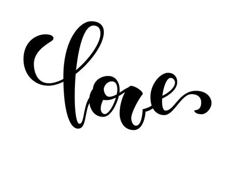 Love. Hand drawn creative calligraphy and brush pen lettering isolated on whi Stock Illustration