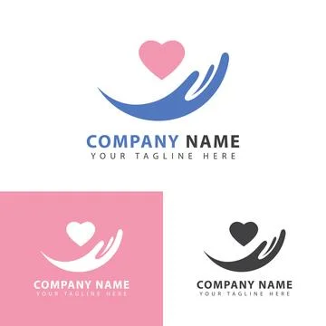 Love hand logo Stock Illustration
