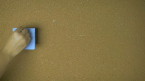 Love. Hands pining sticky notes on pin board funny animation Stock Footage 98845035