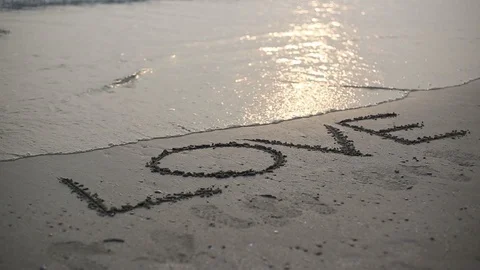 Love that has been struck by waves Stock Footage 97260183
