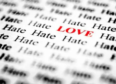 Love &amp; Hate Stock Photos