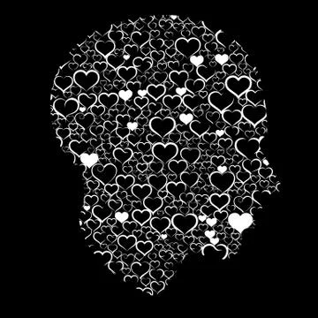 Love head Stock Illustration