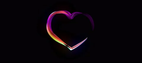 Love heart animation seamless loop isolated. Colorfuul heart dynamic Stock Footage 101670875