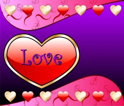 Love Heart Background Stock Illustration