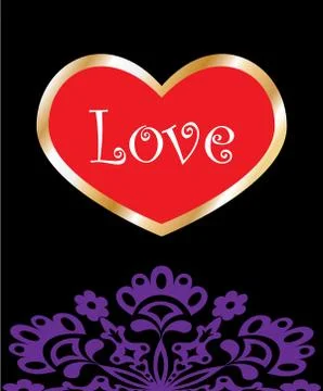 Love Heart Background Stock Illustration