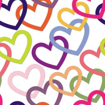 Love heart background. Romantic holiday seamless pattern Stock Illustration