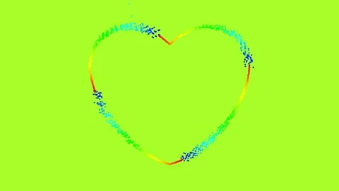 Love heart background video effects hd green screen colorful animation love Stock Footage 154603630