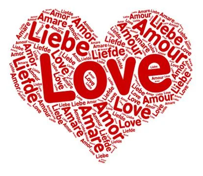 Love Heart Cloud Stock Illustration
