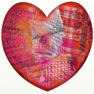 Love Heart Collage Stock-Illustration