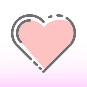 Love like heart e commerce colored icon logo. Stock Illustration