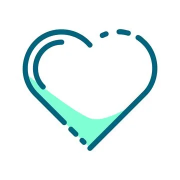 Love like heart e commerce dual tones icon. Stock Illustration